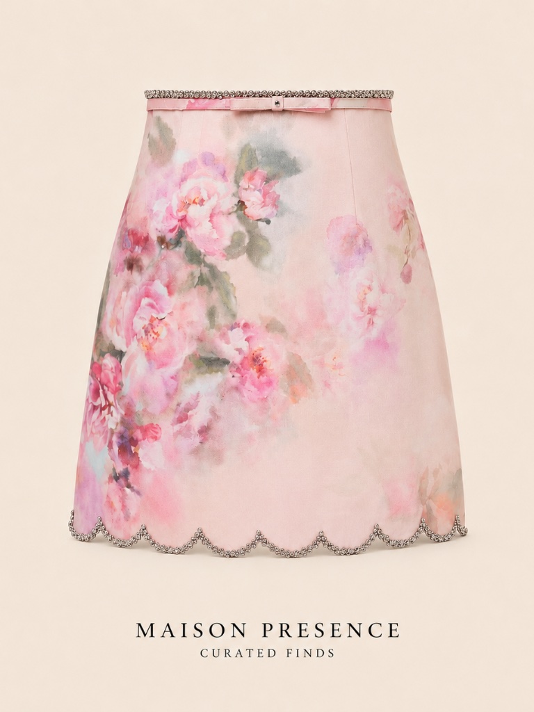 Nwt Zimmermann Pink Linen Skirt Size 0p